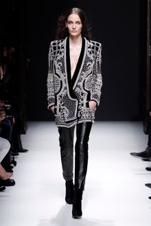 Balmain Fall 2012 Skinny Full Length Leather Pants In Black  - Lyst