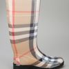 Burberry Checked Rubber Boot in Brown - Lyst
