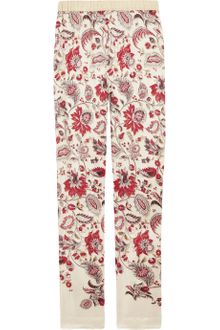 Clements Ribeiro Printed Silk Skinny Pants - Lyst