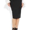 Donna Karan New York Chiseled Scissor Stretch Linenblend Skirt in Black - Lyst
