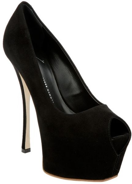 Giuseppe Zanotti Peep Toe Platform in Black - Lyst