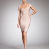 Hervé Léger Shortsleeve Bandage Dress in Beige (bare 2j7) - Lyst