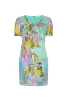 Matthew Williamson Iris Silk Twisted Shift Dress - Lyst