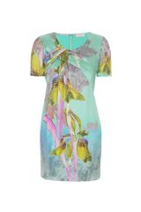 Matthew Williamson Iris Silk Twisted Shift Dress