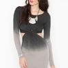 Nasty Gal Frontin Cutout Dress in Gray (charcoal) - Lyst