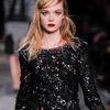Nina Ricci Fall 2012 Lace Inset Ruffle Cuff Dress in Black - Lyst