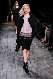 Nina Ricci Fall 2012 Woven Lapel Jacket  - Lyst