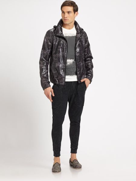 Rogue Nylon Camo Windbreaker in Green for Men (black) - Lyst