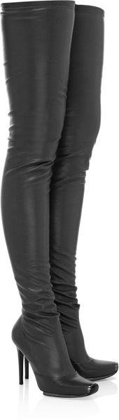 Stella McCartney Faux Leather Thigh Boots - Lyst
