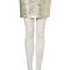 Topshop Floral Jacquard Mini Skirt in Green - Lyst