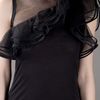 Valentino Ruffle Detail Top in Black - Lyst