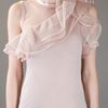 Valentino Ruffle Detail Top in Pink - Lyst