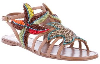 Yves Saint Laurent Beaded Sandal - Lyst