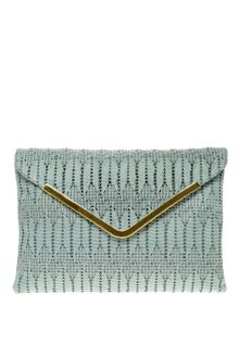 Asos Weave Metal Bar Clutch - Lyst
