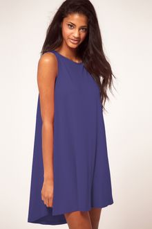 ASOS Collection Asos Mini Swing Dress with Dipped Hem - Lyst