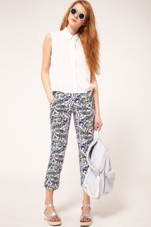 ASOS Collection Asos Cropped Trousers in Paisley Print - Lyst