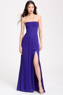 BCBGMAXAZRIA Seamed Strapless Gown - Lyst