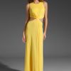 Bcbgmaxazria Cut Out Maxi Dress in Yellow (radiant yellow) - Lyst