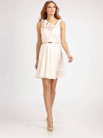 Cacharel Asymmetrical Pleat Dress - Lyst