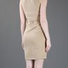 Carven Drape Dress in Beige - Lyst