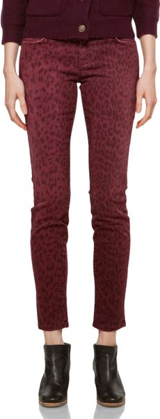 Current/elliott The Stiletto in Fig Leopard in Brown (stone leopard) - Lyst