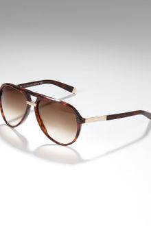 DSquared2 Plastic Aviator Sunglasses, Dark Havana - Lyst