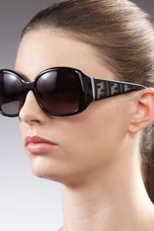Fendi Zucca Sunglasses, Black - Lyst