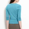 Halogen Three Quarter Sleeve Crewneck Cardigan in Blue (heather aqua plumage) - Lyst