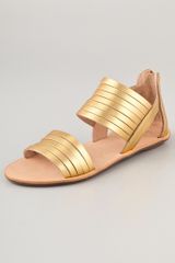 Loeffler Randall Heart Lr Sam Metallic Flat Sandals