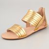 Loeffler Randall Heart Lr Sam Metallic Flat Sandals in Gold - Lyst