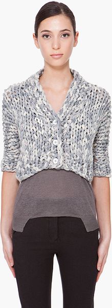  Grey Knit Cardigan 