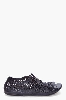 Marsell Black Laser Cut Flats - Lyst