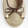 Michael By Michael Kors Meg Metallic Canvas Espadrille Ballet Flats in Beige (gold) - Lyst