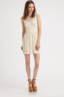 Opening Ceremony Flocked Pleated Dress - Lyst
