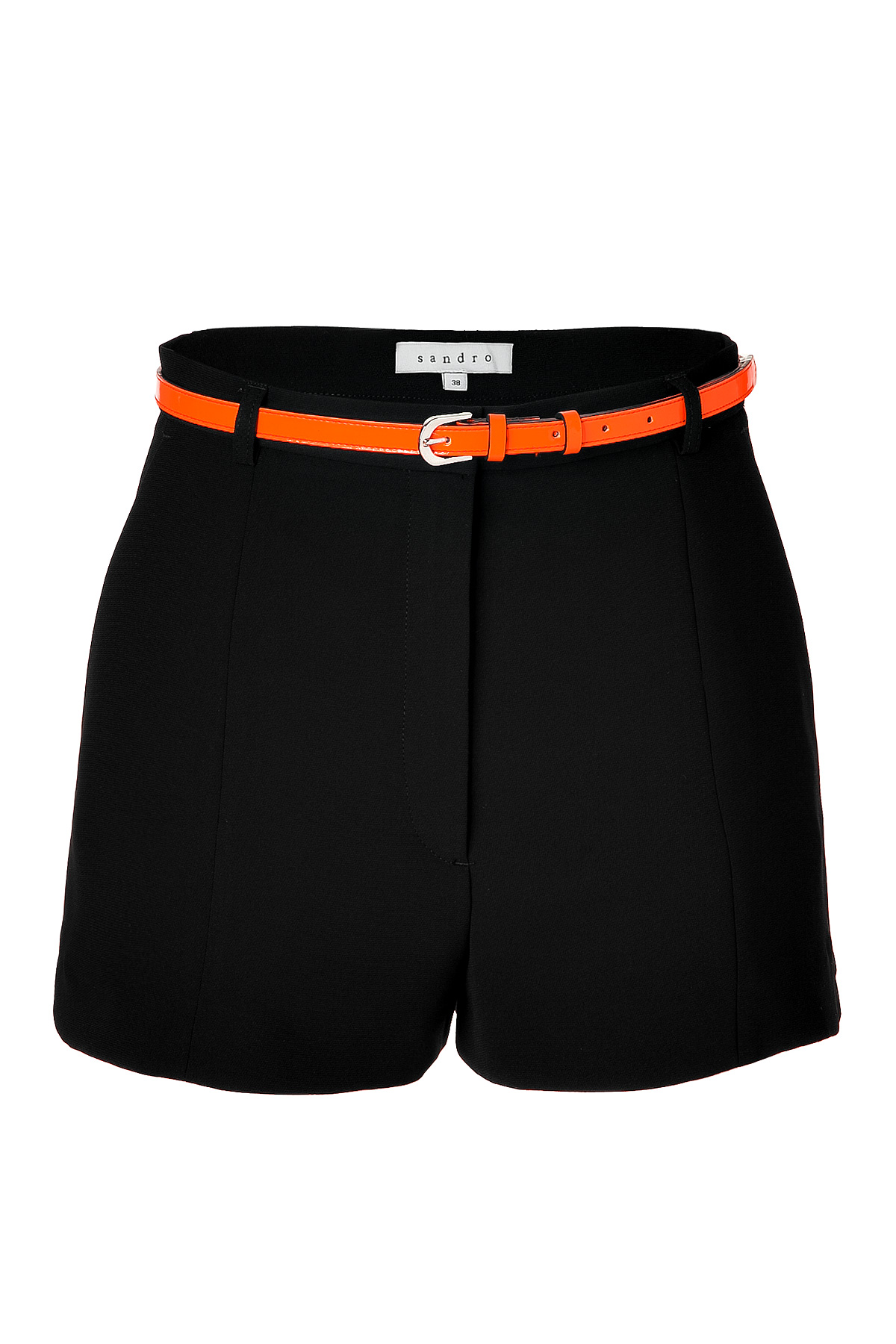 sandro leather shorts
