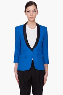 Smythe Blue Colorblock Blazer - Lyst
