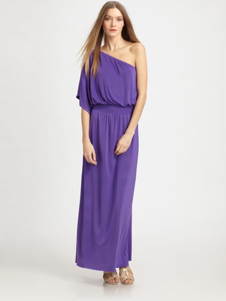 bags One Shoulder Maxi Dress in Purple bags One Shoulder Maxi Dress in Purple
