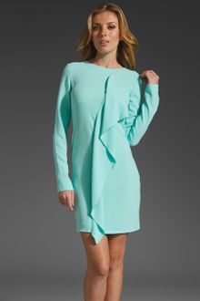 Tibi Refined Crepe Draped Shift Dress - Lyst