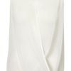Topshop Sleeveless Drape Front Top in White - Lyst
