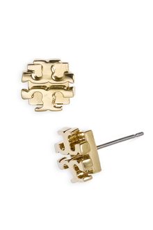 Tory Burch Small Logo Stud Earrings - Lyst