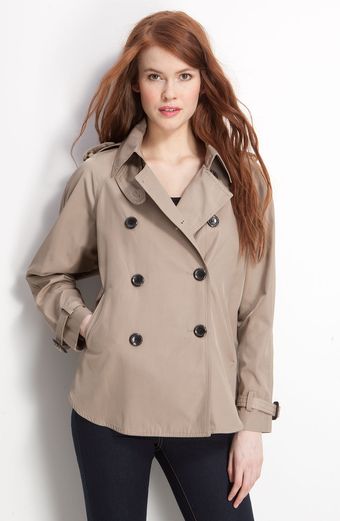Vince Camuto Curve Hem Trench Jacket - Lyst