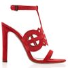Alaïa Suede Platform Cutout High Heels in Red - Lyst