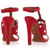 Alaïa Suede Platform Cutout High Heels in Red - Lyst
