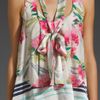 Elizabeth And James Floral Owen Top in Ecru/hyper Pink in Multicolor (ecru & hyper pink) - Lyst