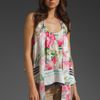 Elizabeth And James Floral Owen Top in Ecru/hyper Pink in Multicolor (ecru & hyper pink) - Lyst