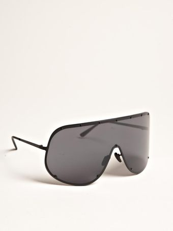 Rick Owens Oversized Black Sunglasses - Lyst