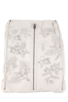 Alexander Wang Calfskin Gym Sack Bag with A Micro Perforated-flower Pattern On Front - Lyst