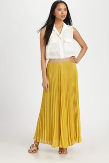 BCBGMAXAZRIA Estel Sunburst Pleated Maxi Skirt - Lyst