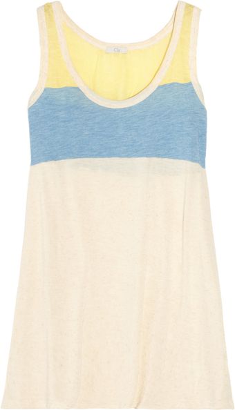 Clu Silk-georgette and Jersey Tank - Lyst