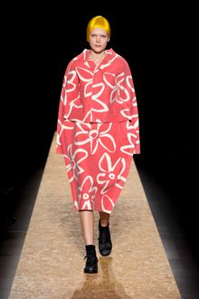 Comme Des Garçons Fall 2012 Felt Cut-Out Floral Print Midi Skirt  - Lyst